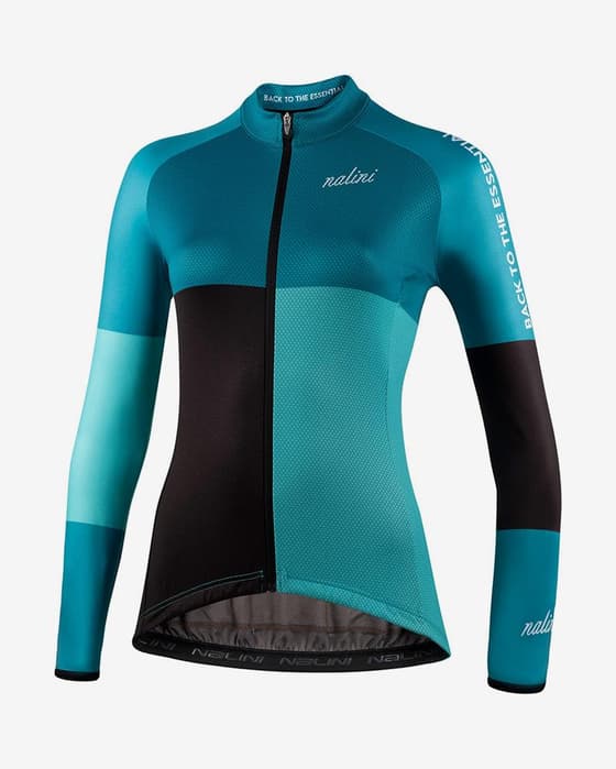 Maillot Nalini Color manga larga azul negro mujer