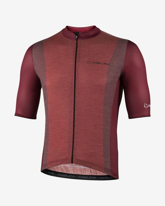 Maillot Nalini New Wool manche courte bordeaux