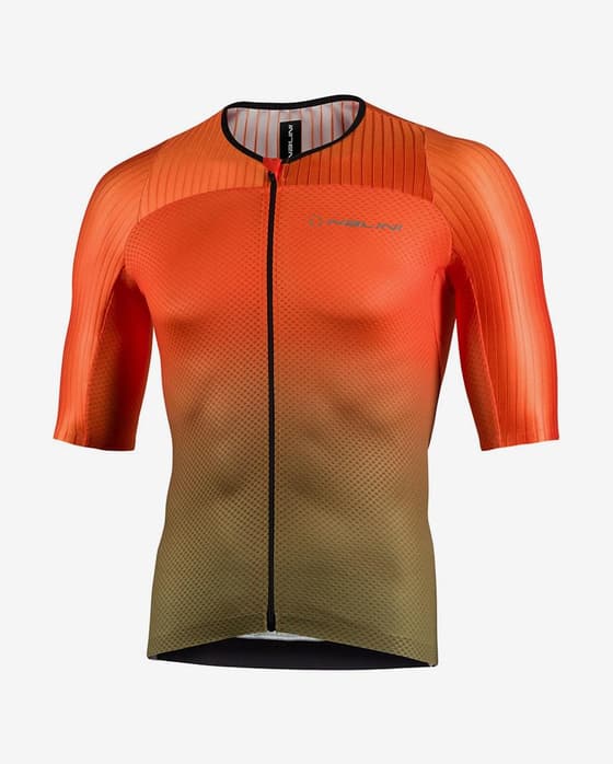Maillot Nalini New Ergo Fit manche courte orange vert gris