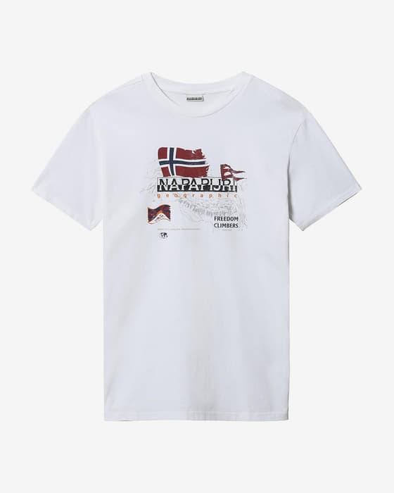 Camiseta Napapijri Starlight manga corta blanco