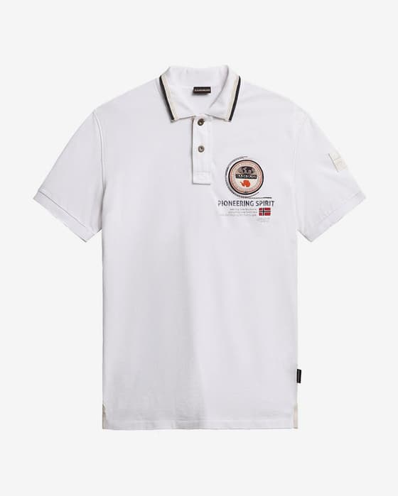 Polo Napapijri Gandy 3 manga corta blanco