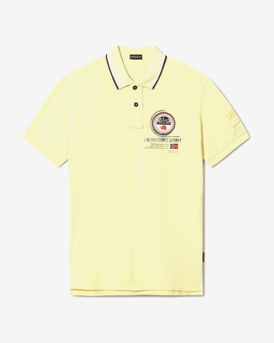Polo Napapijri Gandy 3 manga corta amarillo claro