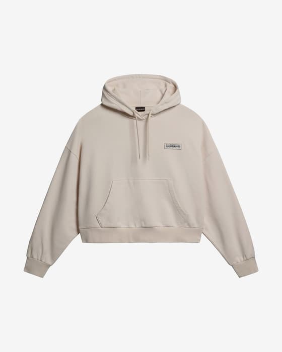 Sudadera con capucha Napapijri Morgex blanco crema negro mujer