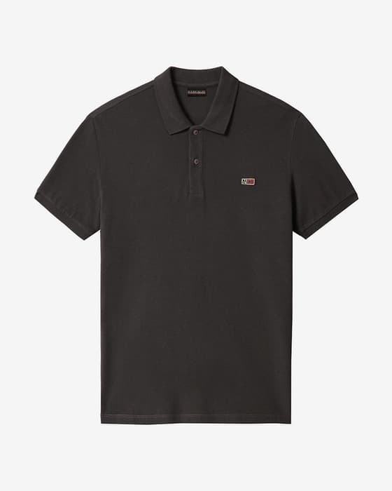 Polo Napapijri Taly 5 manga corta marrón oscuro