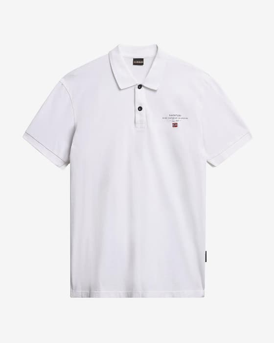 Polo Napapijri Elbas manga corta blanco negro