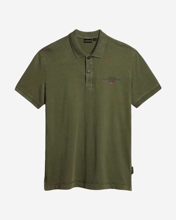 Polo Napapijri Elbas manga corta verde caqui