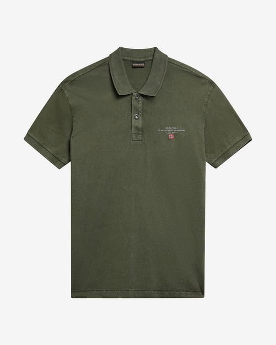 Polo Napapijri Elbas manga corta verde oscuro