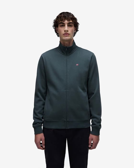 Sudadera Napapijri Balis Full Zip verde oscuro grisáceo