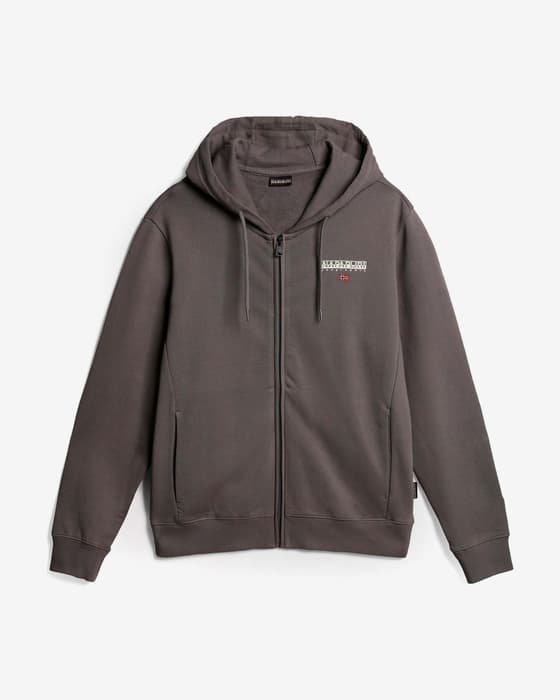 Sudadera con capucha Napapijri Ayas Full Zip gris oscuro