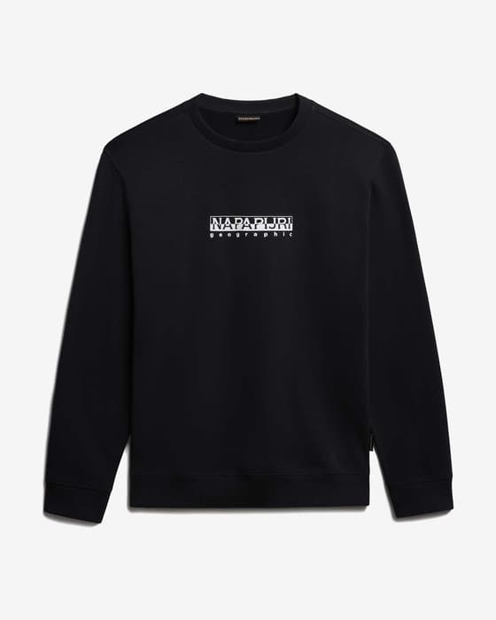 Sweatshirt Napapijri Box preto puro branco