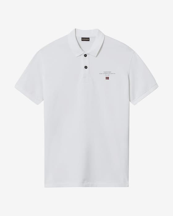 Polo Napapijri Elbas 4 manga corta blanco negro