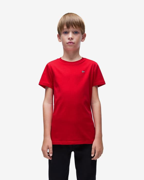 Napapijri Salis 2 Short Sleeve T-shirt red Kids