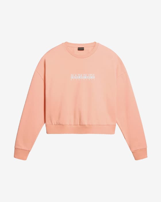 Sudadera Napapijri Box naranja rosa salmón mujer