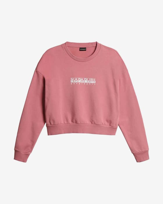 Sudadera Napapijri Box rosa blanco mujer