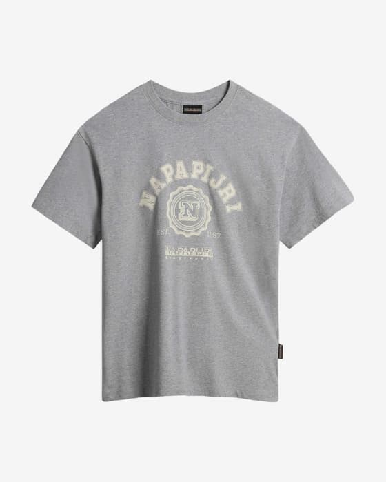 Camiseta Napapijri Moreno manga corta gris mujer