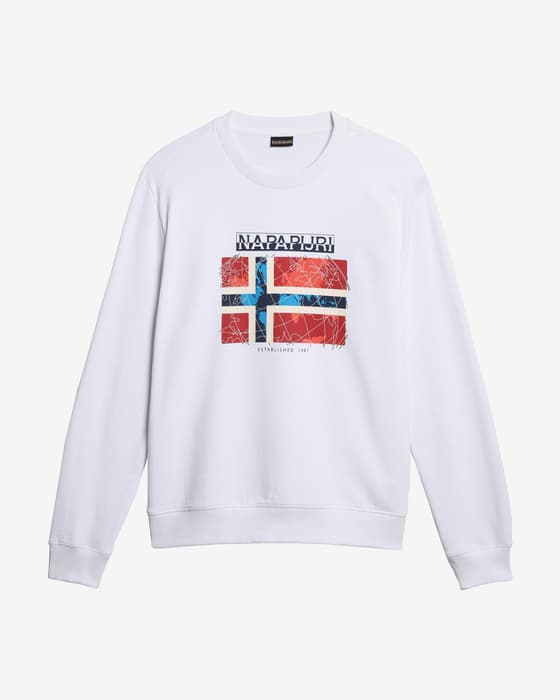 Sudadera Napapijri Guiro blanco rojo