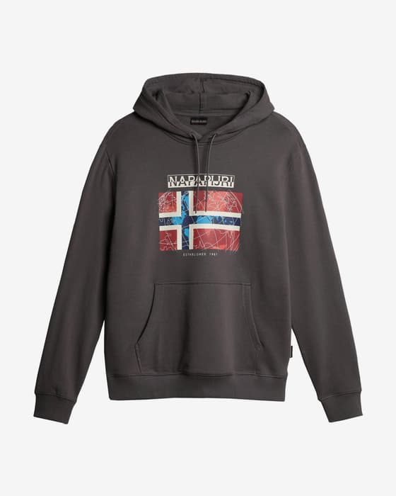 Sudadera con capucha Napapijri Guiro gris rojo