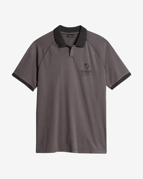 Polo Napapijri Santiago manga corta gris