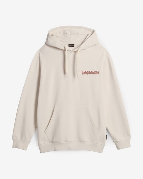 Sudadera con capucha Napapijri Quito blanco roto naranja