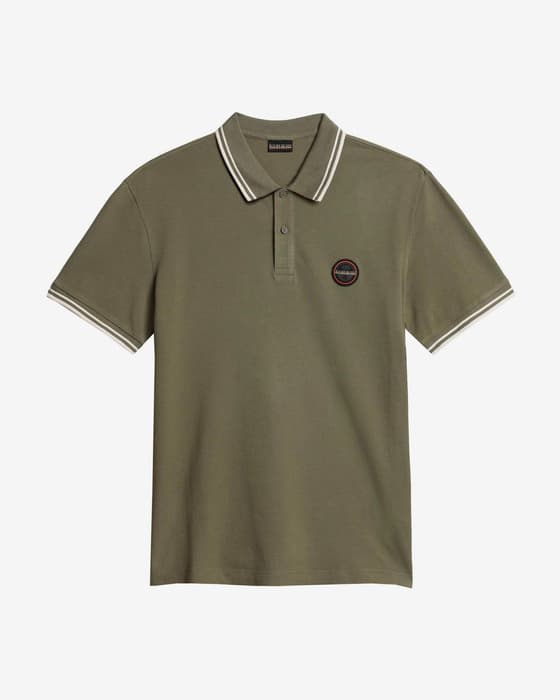 Polo Napapijri Macas manga corta verde negro blanco