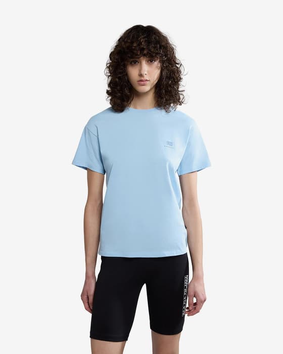 Camiseta Napapijri Nina manga corta azul celeste mujer