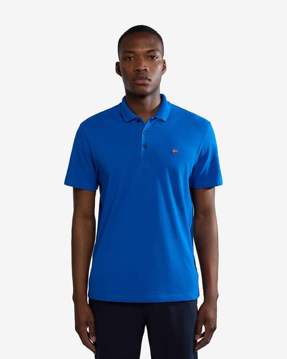 Polo Napapijri Ealis manga corta azul intenso