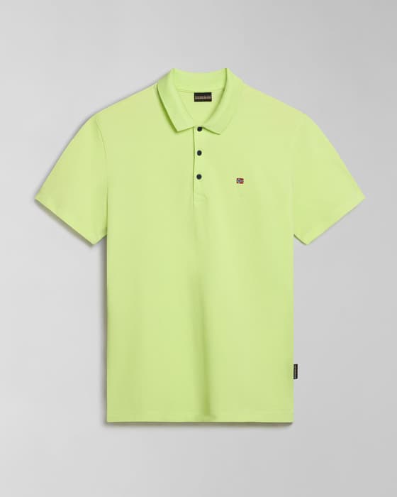 Polo Napapijri Ealis manga corta verde lima amarillo