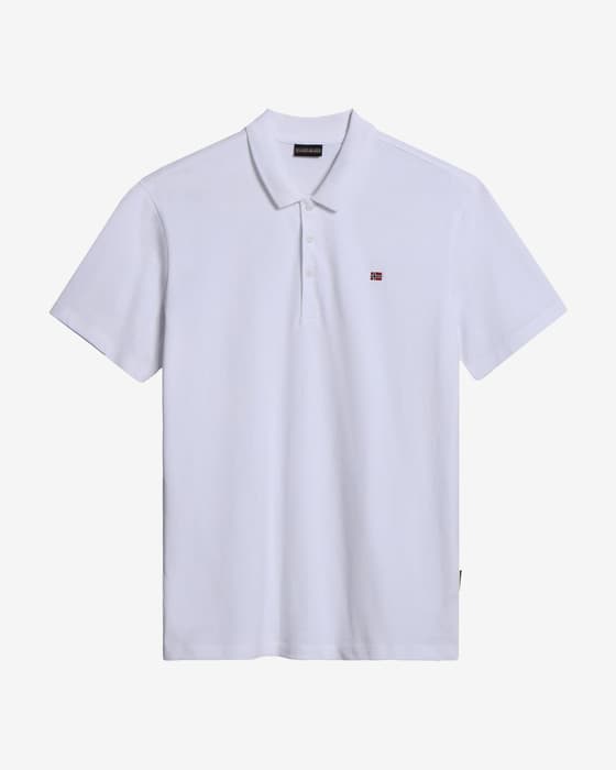 Polo Napapijri Ealis manga corta blanco puro