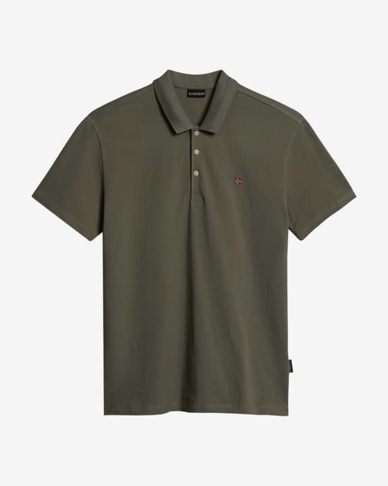 Polo Napapijri Ealis manga corta verde caqui