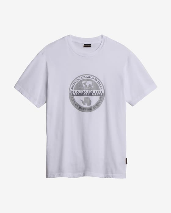 Camiseta Napapijri Bollo manga corta blanco gris