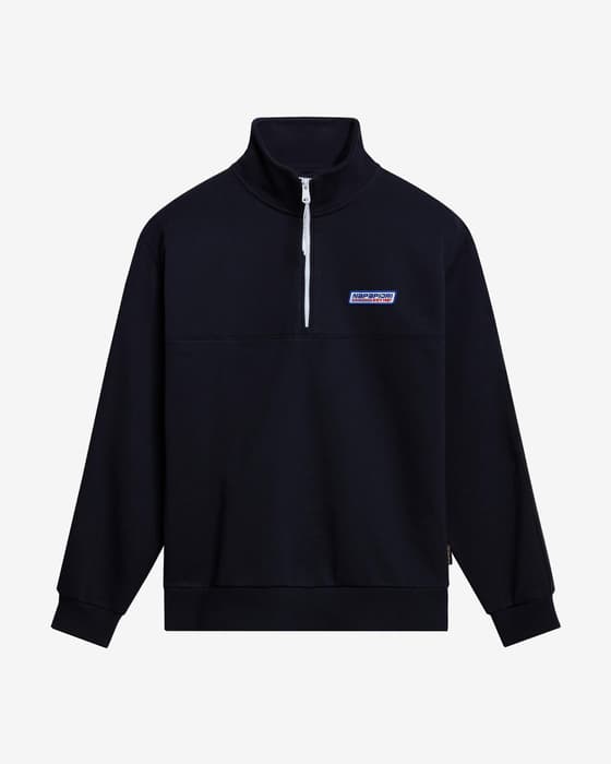 Sudadera Napapijri Grober Half Zip negro intenso