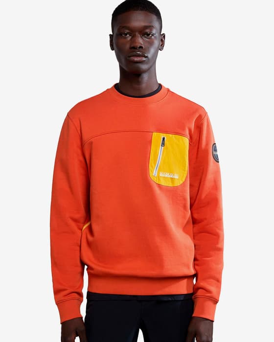 Sudadera Napapijri Huron naranja mate