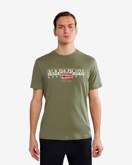 Camiseta Napapijri Aylmer manga corta verde liquen