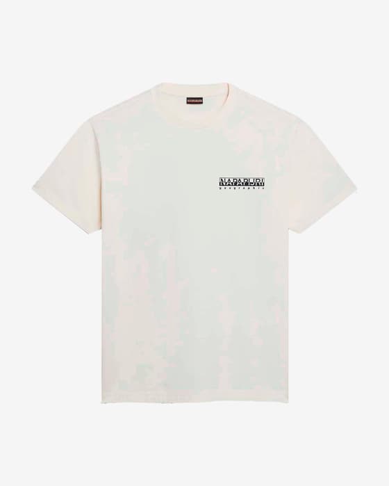 Camiseta Napapijri Kotcho manga corta blanco crema