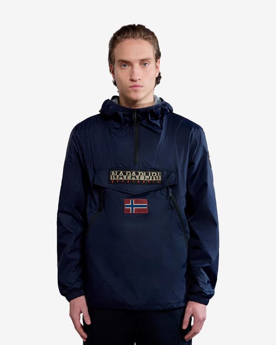 Veste fine à capuche Napapijri Rainforest bleu foncé