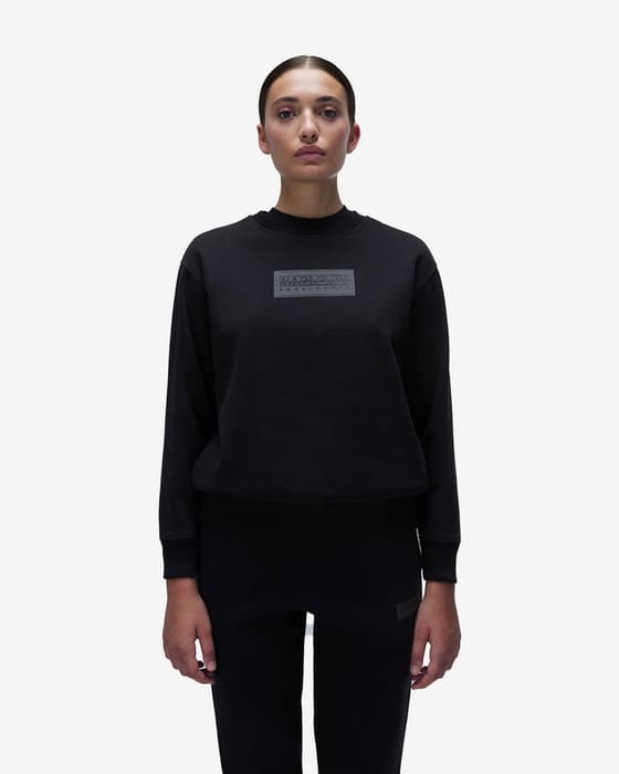 Sudadera Napapijri Box Logo negro puro mujer