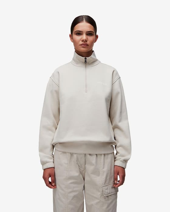Sudadera Napapijri Bise Half Zip blanco roto mujer