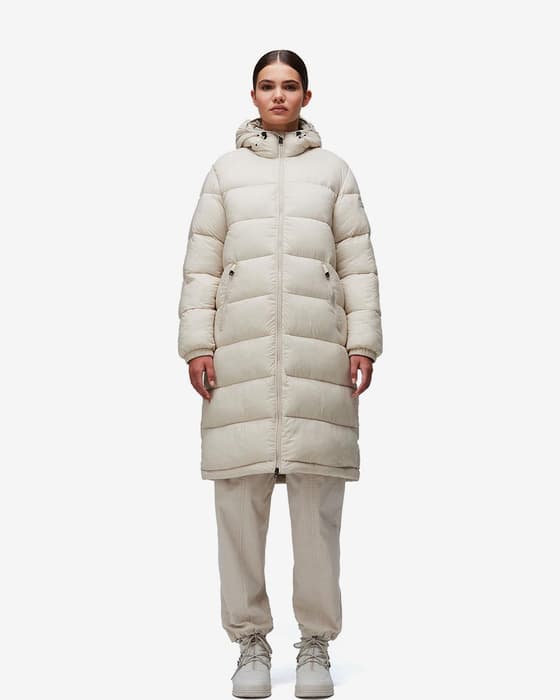 Chaqueta con capucha Napapijri Box Logo blanco puro mujer