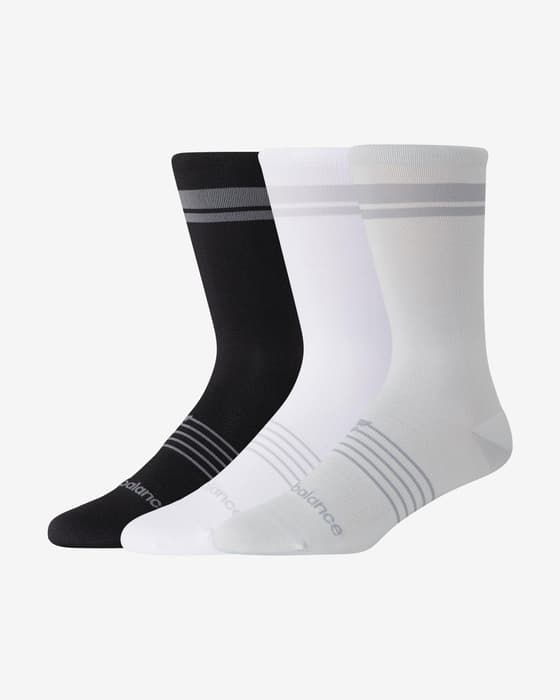 Calcetines New Balance Pro Run Crew beige blanco negro (3 pares)