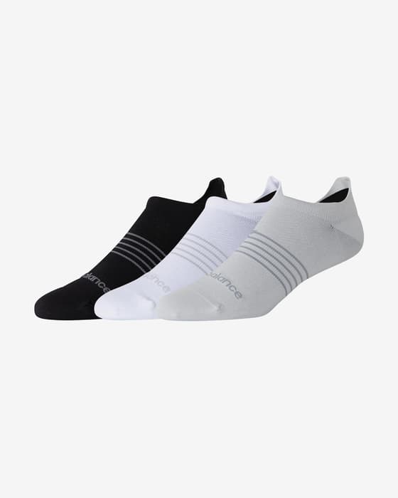 Calcetines New Balance Pro Running Tab Socks gris blanco negro (3 pares)