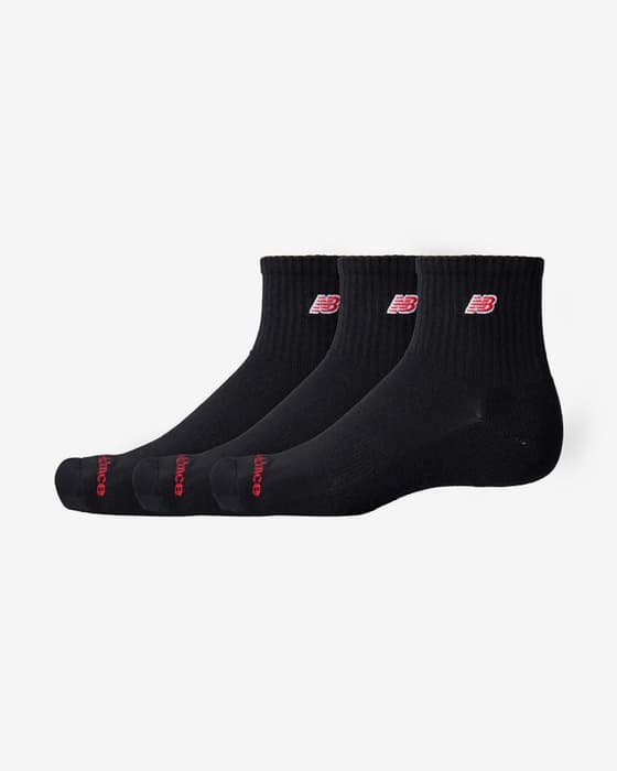 Calcetines New Balance Patch Logo negro puro (3 pares)