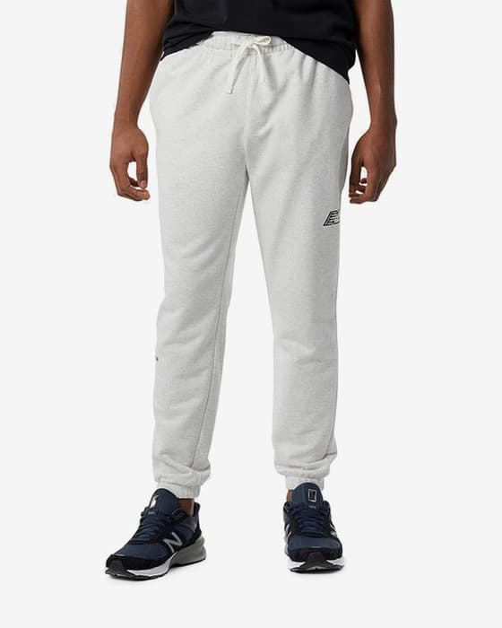 Pantalón largo New Balance Essentials Fleece blanco negro