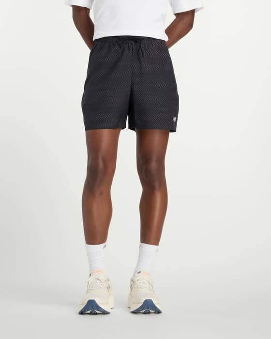 Pantalón corto New Balance Sport Essentials Printed 5 inch negro puro