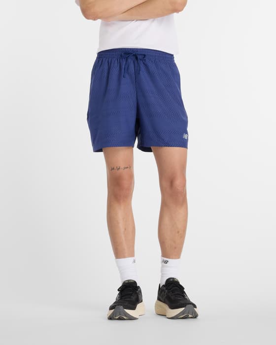 Pantalón corto New Balance Sport Essentials Printed 5 inch azul marino