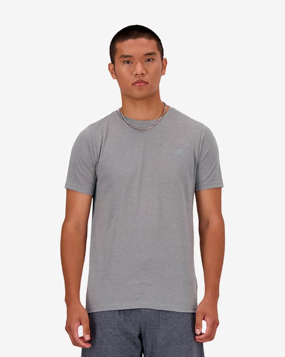 Camiseta New Balance Heathertech manga corta gris
