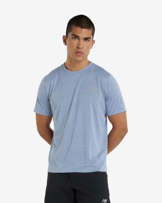 Camiseta New Balance Athletics manga corta azul claro