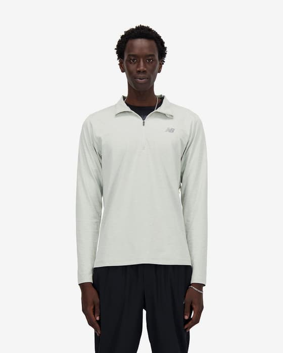 Sudadera New Balance Space Dye Half Zip blanco