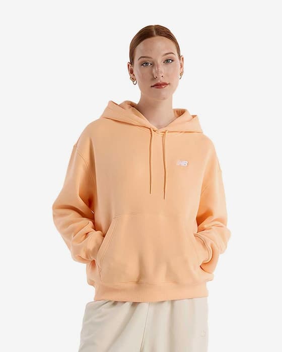 Sudadera con capucha New Balance Sport Essentials naranja mujer