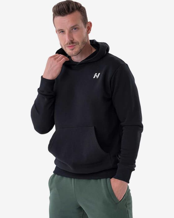 Sudadera con capucha Nebbia Pull-Over Logo negro