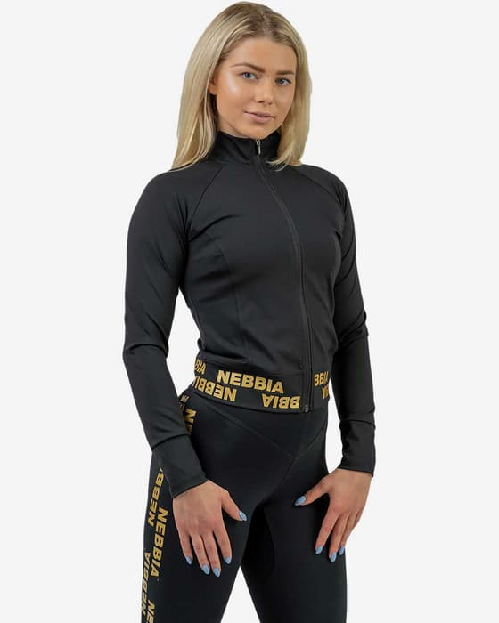 Chaqueta Nebbia Intense negro dorado mujer